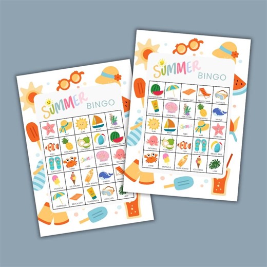 Summer Bingo Printable Game | Beach Party Activity Cards (PDF) - Etsy Australia