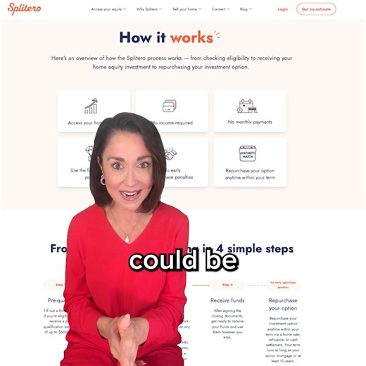 We invest in your home’s future, so you can access its value today. Get a lump sum to spend on what you need—no monthly payments, and no income requirements. Splitero Funding, Inc., Home Equity Investment Provider. NMLS #2327455. CA DRE #02185149 | Splitero