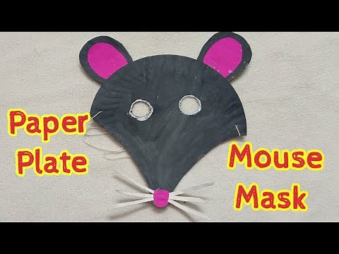 Paper Plate Craft || Mouse Mask || Rat Mask || School Craft || How to make Paper Plate Mask