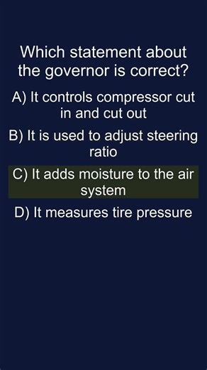 CDL CLASS A AIR BRAKE QUIZ #81
