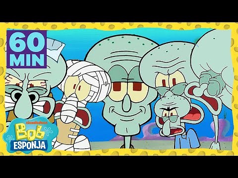 1 HORA de las veces que CASI te dio pena Calamardo | Bob Esponja en Español