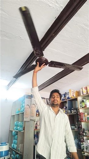 ceiling fan stop by hand #broken #trending #viralshort #youtubeshorts