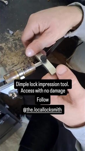 Defeated dimple lock with an impression took. #locksmith #cerrajero