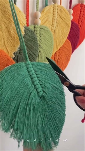 How to make macrame leaves ..