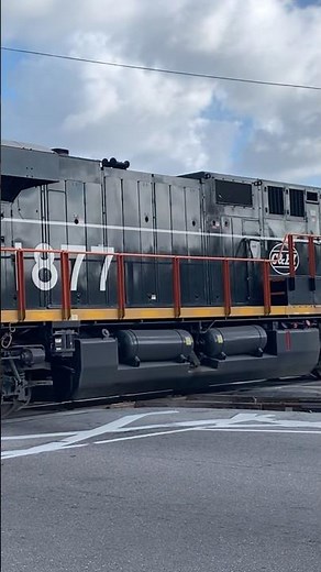 RR Diamond In Street! Heritage Unit, CSX In Florida, See My Street Running Trains, JawTooth #shorts