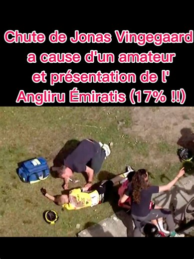 Chute et forfait de Jonas #Vingegaard et présentation de l'Angliru Émirati (mur a 17% !!) #cyclisme #peloton #chute #UAE