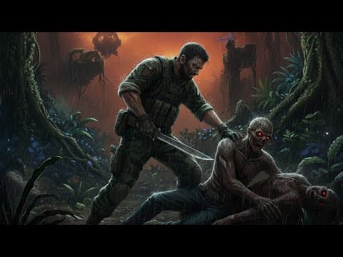 Dark evening in jungle | zombies attack commandos