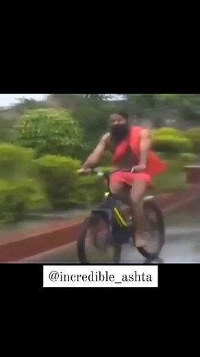 🅸🅽🅲🆁🅴🅳🅸🅱🅻🅴 🅰🆂🅷🆃🅰 ❣️❣️ on Instagram: "Baba ramdev cycling . . #babaramdev #cycling #mood #fun #veryfunny #instadaily #viral"