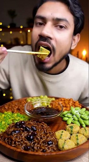 Spicy Black Bean Noodles Mukbang 🔥🍜 Ultimate ASMR Eating Sounds Super Satisfying Food ASMR by SH