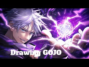 😍 Drawing Gojo step-by-step || GOJO SATORU ||