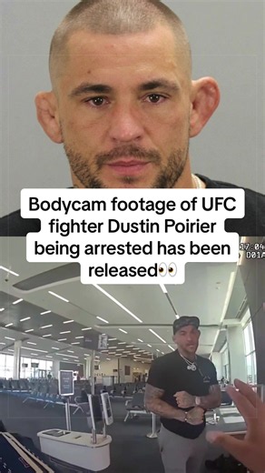 Bodycam footage of UFC fighter Dustin Poirier being arrested on Father’s Day has been released. He was charged with public drunkenness after being kicked off a flight at an airport in Atlanta, where he was involved in an altercation and attempted to fight a police officer. #dustinpoirier