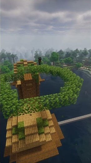 Epic Minecraft Parkour: Conquering Giant Tree Structures! #shorts