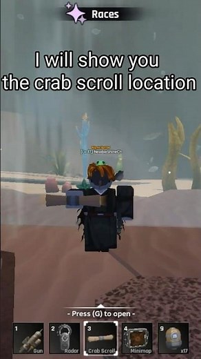 Crab Scroll Location - Roblox Abyss