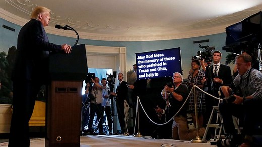 Trump on mass shootings: 'Our nation must condemn racism, bigotry and white supremacy'