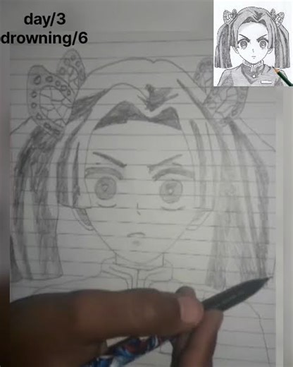 challenge day/100 and drowning/200 #drawing #anime #demonslayer #challenge #viral #mainmake
