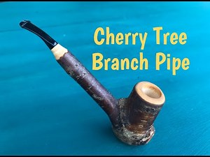 Cherry wood branch pipe with hand tools!