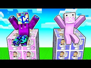 Playing a SKIBIDI LUCKY BLOCK TOWER RACE in Minecraft!