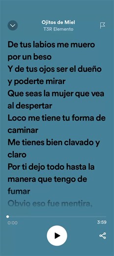 Ojitos de Miel: T3R Elemento Canción Completa