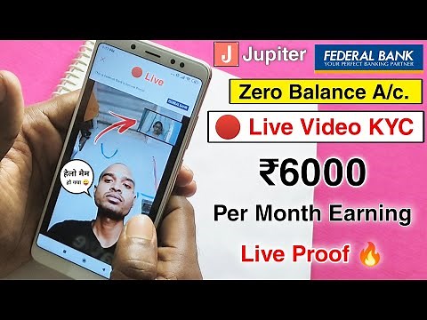 Jupiter Federal Bank Account Video KYC Live Process 🔴 | federal bank zero balance account | Jupiter