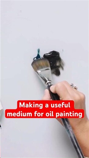 Making your own medium for oil paint #art #oilpainting
