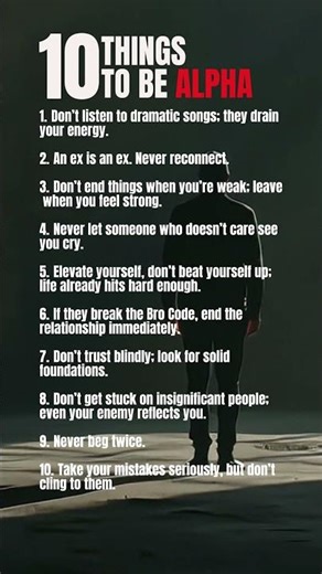 10 Alpha Rules Most Men Fail To Follow 🐺🛑 #alphamindset