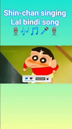 shin-chan singing Lal bindi song 🎙️🎤🎵🎶🎤🎙️🤣🤫#shin-chan#Lal bindi song#YouTube shorts#