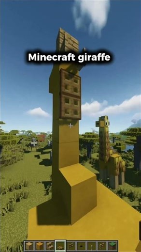 Minecraft giraffe 🦒 🦒🦒 #minecraft #building