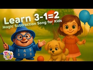 Learn 3 - 1 = 2 with the Mathmagician – Fun Subtraction Song for Kids