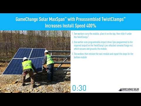 GameChange Solar MaxSpan™ with Preassembled TwistClamps™