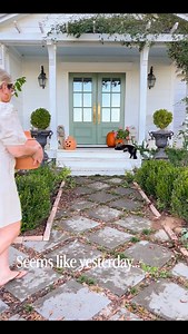 Time flies 🎃 #pumpkins #vintage #cottage #collectedhome #frontporch #kgrayinteriors | K. Gray Interiors
