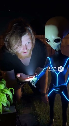 Mom the aliens are in the backyard again. #timetravelvlogs