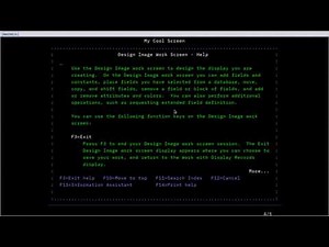 [006] IBM i (AS/400): Designing screens with Screen Design Aid (SDA)