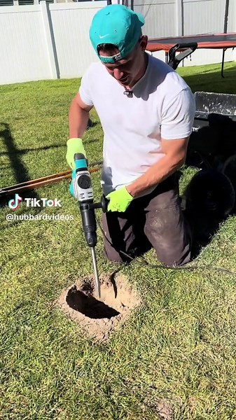 Effortless Ground Breaking with an Electric Jack Hammer
