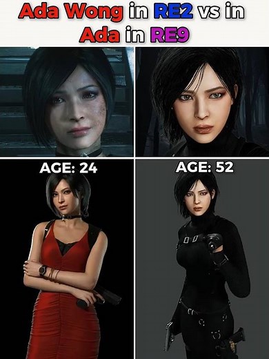 RE2 Ada vs RE9 Ada 💀#shorts
