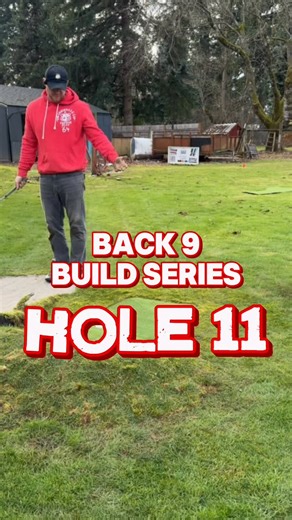 The Chapel Golf Club on Instagram: "BACK 9 BUILD SERIES⛳️ HOLE 11 ✅ 7 to go! -Startup Material- 1. Turf 2. Garden Fabric Staples 3. Golf Cups THATS ALL! Growing the Backyard Games! . #diy #backyard #golfcourse #golf #golfaddict #golflife #golfing #minigolf #minicourse #dadlife #backyardgolf #backyardgoals #backyardglowup #backyardgames"