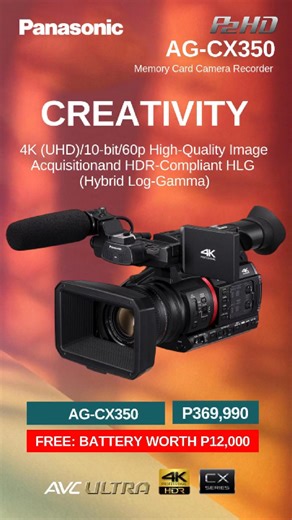 1K views · 11 reactions | The Panasonic AG-CX350 4K Camcorder is...