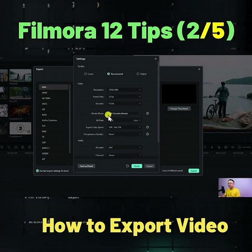 Filmora 12 BEST EXPORT SETTINGS for YouTube #shorts