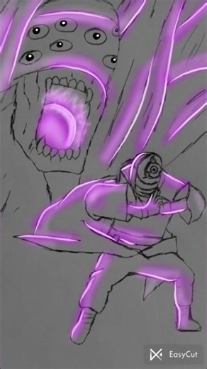 obito with ten tails drawing 🔥