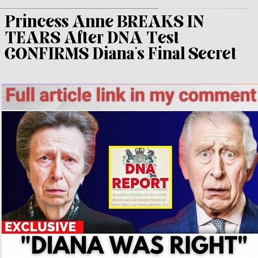 Princess Anne recently broke into tears after a DNA test confirmed a haunting final secret about Princess Diana that had been hidden for over 40 years. The test, which was discreetly conducted and revealed to Anne by trusted royal advisors, validated long-standing rumors about the true details of Diana’s bloodline and settled decades of speculation surrounding Prince Harry's paternity. Read more in comment | Royal zoon