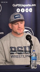 Penn State wrestling coach Cael Sanderson gives an update on wrestler Josh Barr and his rib injury during media day for the 2025-2026 season. | Centre Daily Times