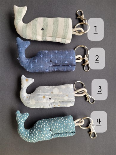 Fabric Whale Bag Charm/ Keychain - Etsy Canada