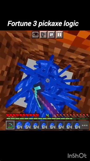 Fortune 3 pickaxe logic #Minecraft