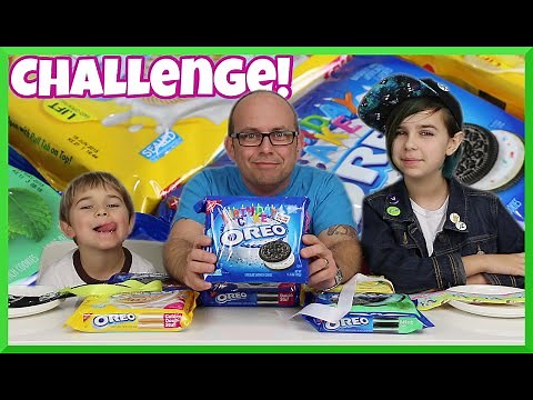 Oreo Tasting Challenge - Cookie Family Fun Eating Game