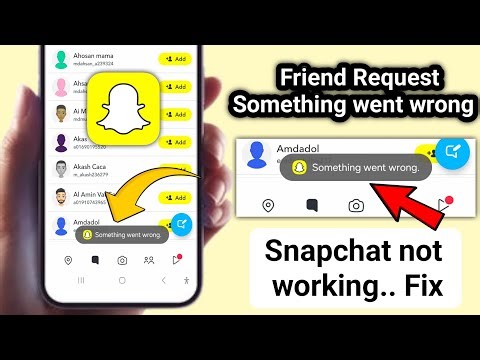 Fix Snapchat friend request not sending&something went wrong | Snapchat not working