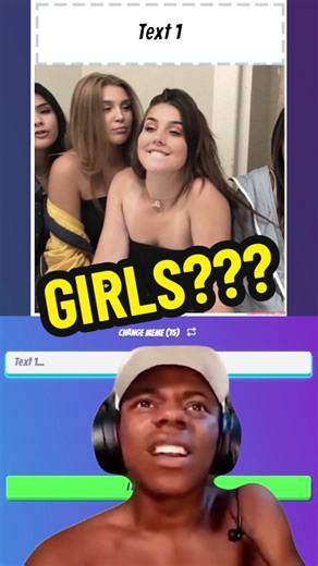 speed knows exactly what he wants. don’t question it. wanna see more men? go play Make It Meme! #makeitmeme #speed #men #girls #twitch