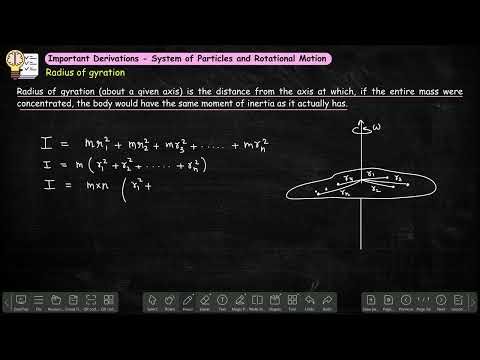 Radius of Gyration | Definition & Derivation | Class 11 Physics Chapter 6 | CBSE 2025–26