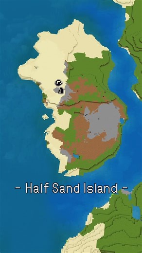 Time-lapse of leveling an island that is half sand【Minecraft】