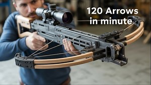 Insane DIY self-loading crossbow | Full build from start to finish