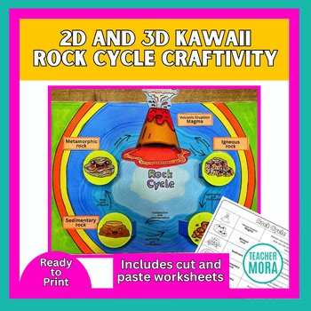 2D & 3D Kawaii Rock Cycle Craft | Cute Hands-On Science Earth Science Activity