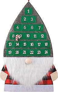 D-FantiX Christmas Advent Calendar 2023, 24 Days Burlap Hanging Advent Calendars Garland Candy Gift Bags Sacks DIY Christmas Decorations for Wall Door Home Office